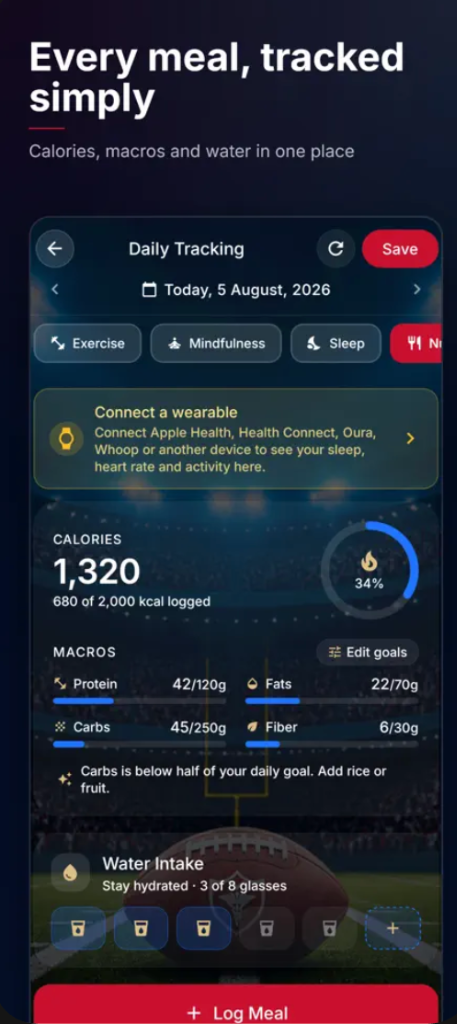 Macro Tracking Screen